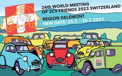 24 th World Meeting of 2 CV Friends 2023 Switzerland / Region Delémont